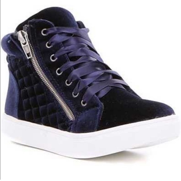 SO Authentic American heritage style Stacey size 5, navy velvet high top - Picture 1 of 6